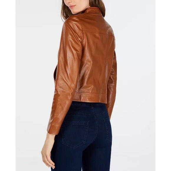 4. NWT Michael Kors Leather Moto Jacket - Picture 4 of 7